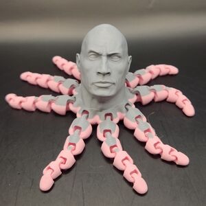 Gray and Pink Octopus Figurine